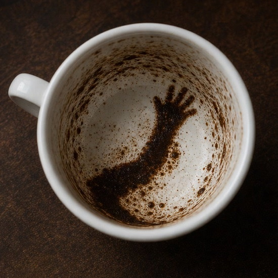 ARM coffee cup symbol photo and tasseography meaning