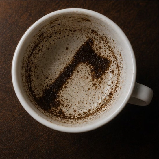 AXE coffee grounds symbol photo variation 2