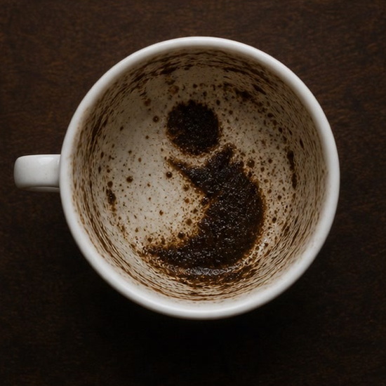 BABY coffee grounds symbol photo variation 2