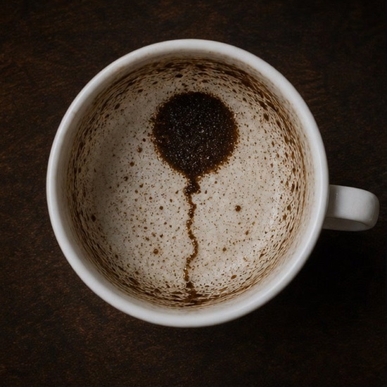BALLOON coffee cup symbol photo and tasseography meaning