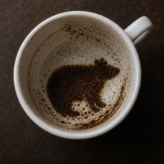BEAR coffee cup symbol photo and tasseography meaning