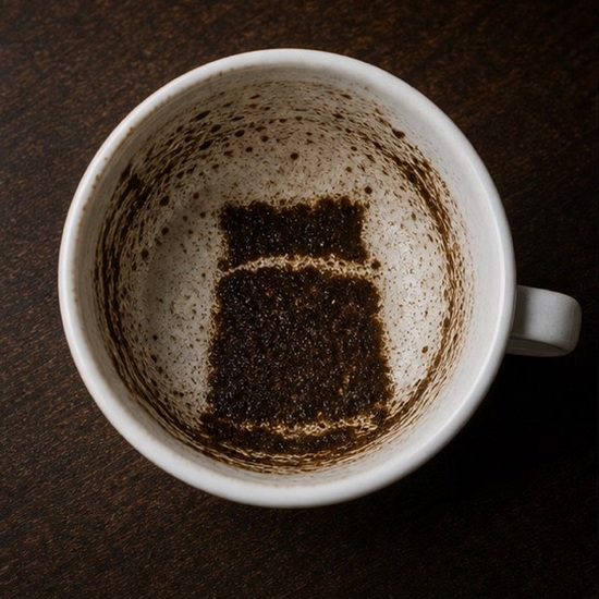 BED coffee cup symbol photo and tasseography meaning