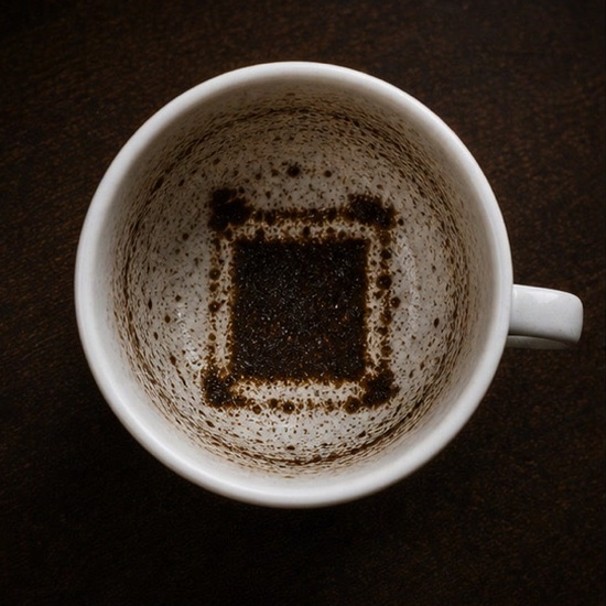 BOX coffee cup symbol photo and tasseography meaning