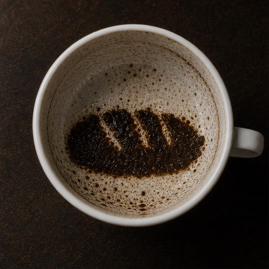 BREAD (loaf) coffee cup symbol photo and tasseography meaning