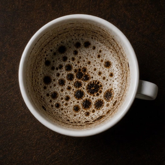 BUBBLES coffee cup symbol photo and tasseography meaning
