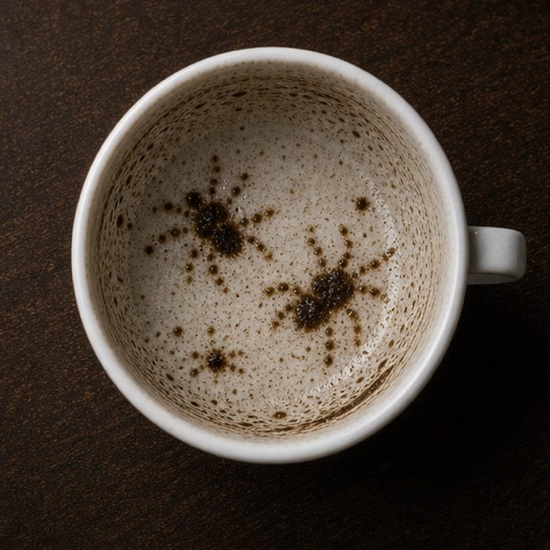 BUGS coffee cup symbol photo and tasseography meaning