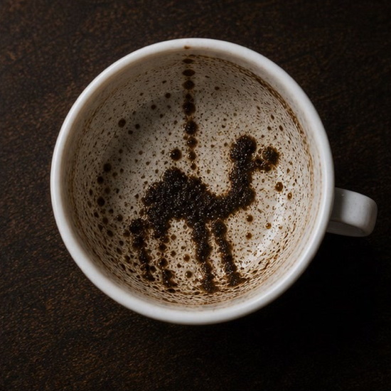 CAMEL coffee grounds symbol photo variation 1