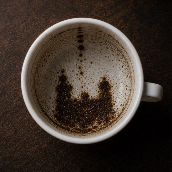 CASTLE coffee cup symbol photo and tasseography meaning