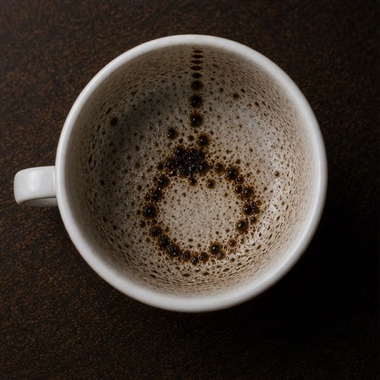 CIRCLE coffee grounds symbol photo variation 2