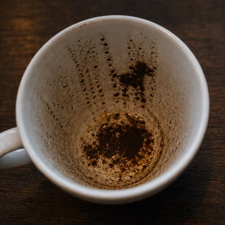 DOG coffee grounds symbol photo variation 2