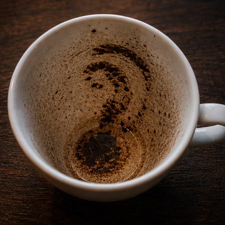EAR coffee grounds symbol photo variation 1