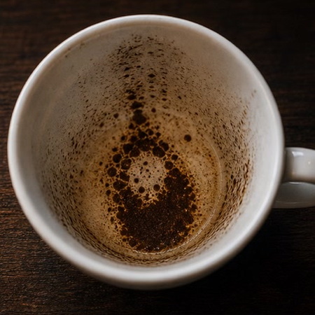 EGG coffee cup symbol photo and tasseography meaning