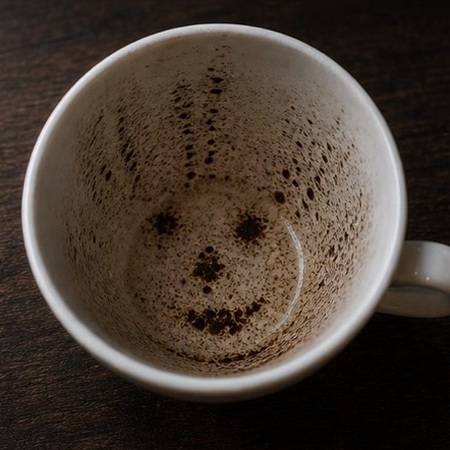 FACE coffee grounds symbol photo variation 3