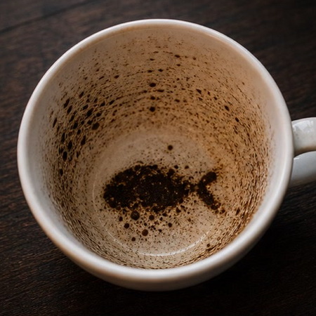 FISH coffee cup symbol photo and tasseography meaning