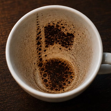 FLAG coffee cup symbol photo and tasseography meaning