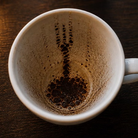 FORK coffee cup symbol photo and tasseography meaning