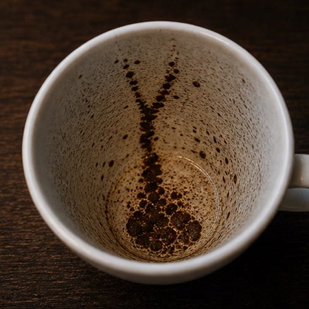 FORKED LINE coffee grounds symbol photo variation 1