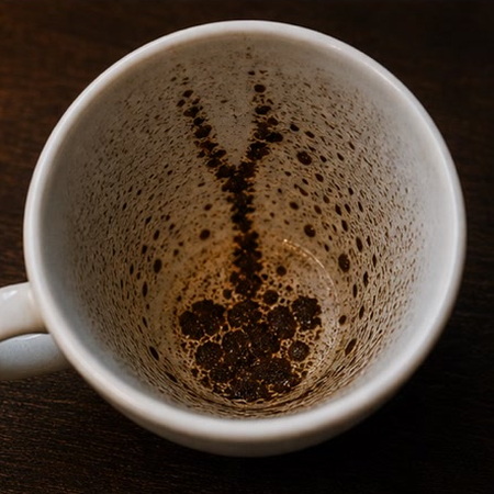 FORKED LINE coffee grounds symbol photo variation 2