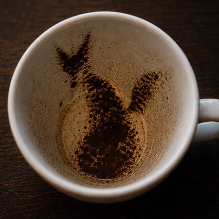 FOX coffee cup symbol photo and tasseography meaning