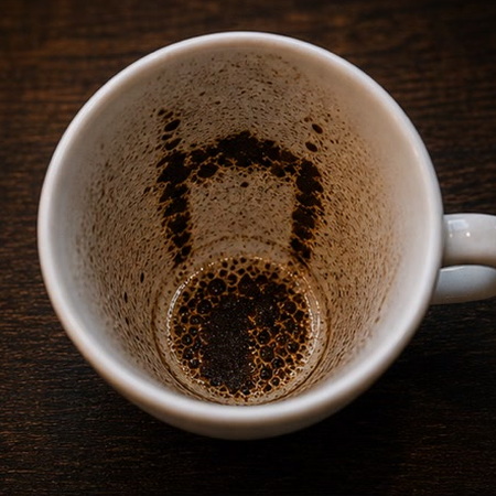 GATE coffee cup symbol photo and tasseography meaning