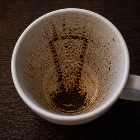 GLASS coffee grounds symbol photo variation 1