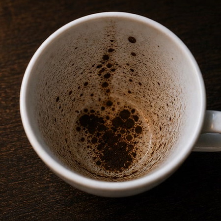 HEART coffee grounds symbol photo variation 1