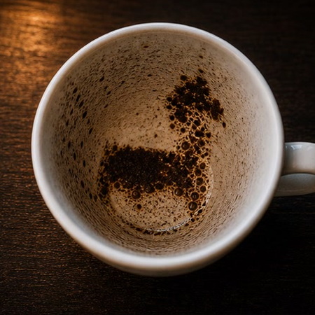 HORSE coffee cup symbol photo and tasseography meaning