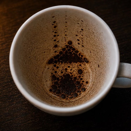 HOUSE coffee cup symbol photo and tasseography meaning