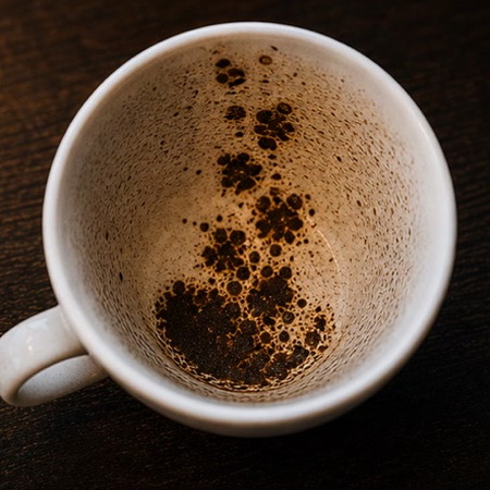 IVY coffee cup symbol photo and tasseography meaning