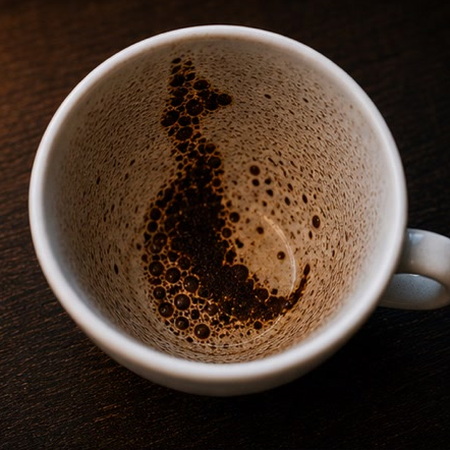 KANGAROO coffee cup symbol photo and tasseography meaning