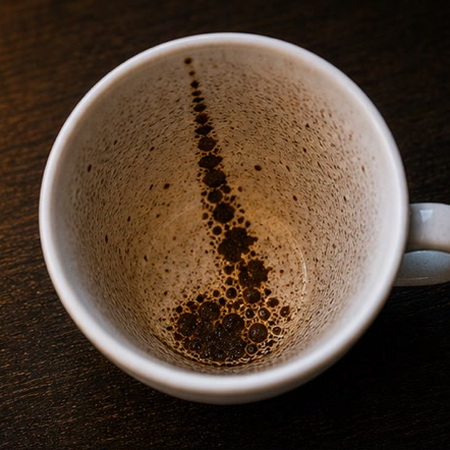 KNIFE coffee cup symbol photo and tasseography meaning