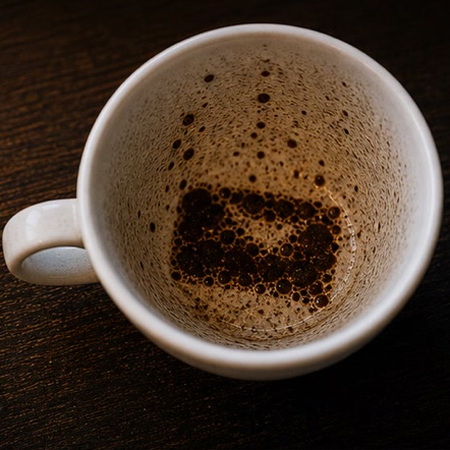 LETTER coffee cup symbol photo and tasseography meaning
