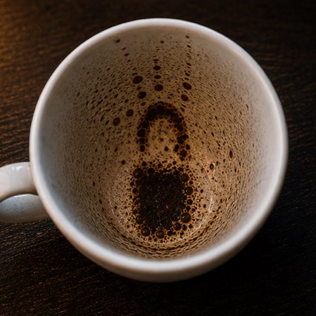 LOCK coffee grounds symbol photo variation 2