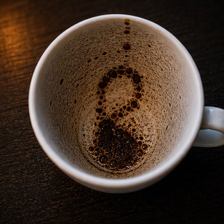 LOOP coffee cup symbol photo and tasseography meaning