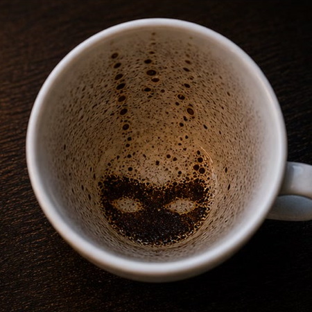 MASK coffee grounds symbol photo variation 3