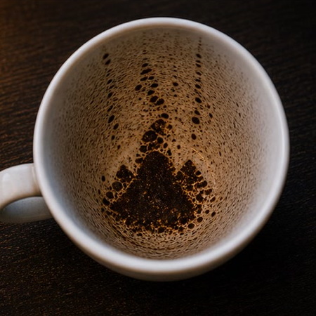 MOUNTAIN coffee grounds symbol photo variation 2