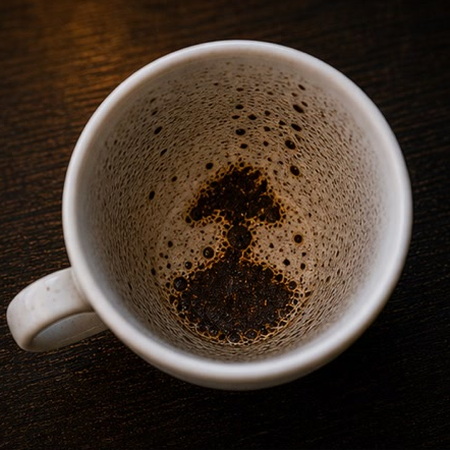 MUSHROOM coffee cup symbol photo and tasseography meaning