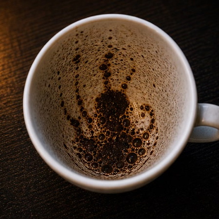 OCTOPUS coffee cup symbol photo and tasseography meaning