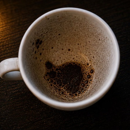 PIG coffee cup symbol photo and tasseography meaning