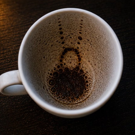 PURSE coffee grounds symbol photo variation 2