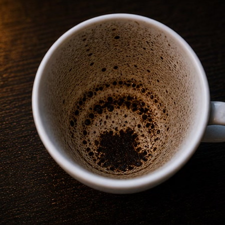 RAINBOW coffee cup symbol photo and tasseography meaning