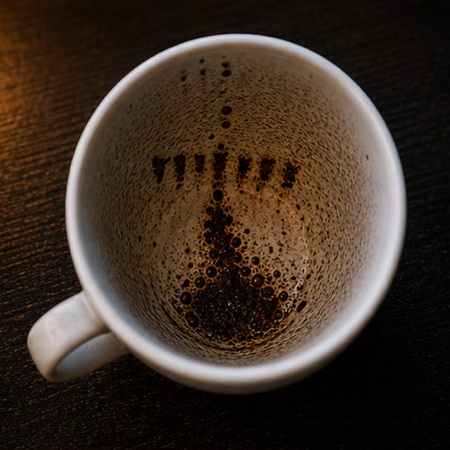 RAKE coffee grounds symbol photo variation 3