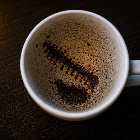 SAW coffee cup symbol photo and tasseography meaning
