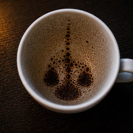 SCALE coffee cup symbol photo and tasseography meaning