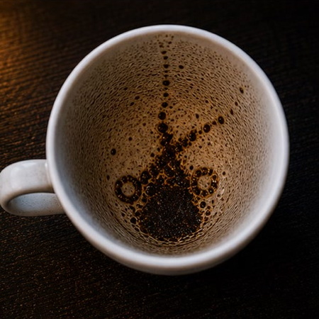 SCISSORS coffee grounds symbol photo variation 2
