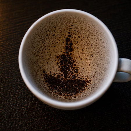 SHIP coffee cup symbol photo and tasseography meaning