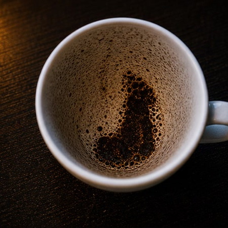 SHOE coffee cup symbol photo and tasseography meaning