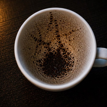 SPIDER WEB coffee cup symbol photo and tasseography meaning