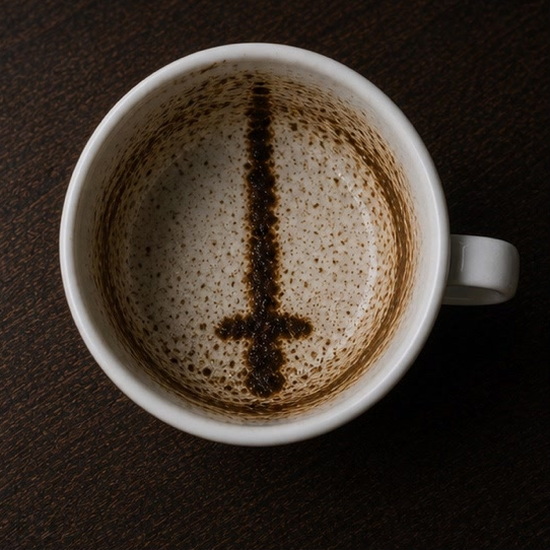SWORD coffee cup symbol photo and tasseography meaning