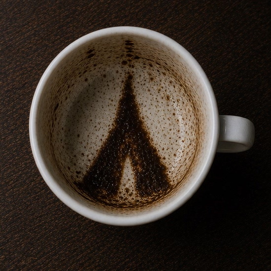TENT coffee cup symbol photo and tasseography meaning